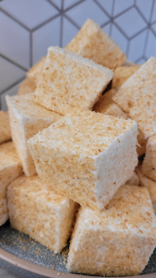 Tahitian lime and toasted coconut gourmet marshmallow